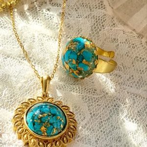 نیم ست فیروزه